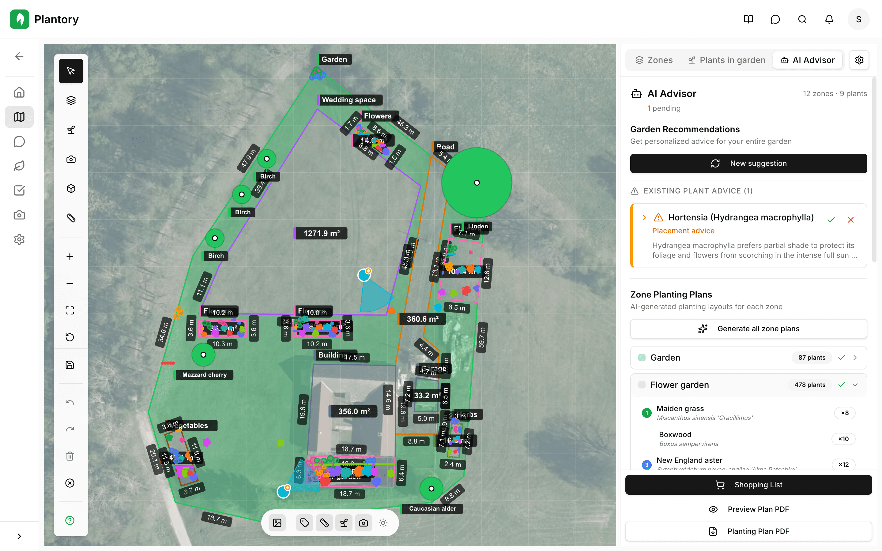 Vybraná zóna s viditelnými úchyty pro změnu velikosti